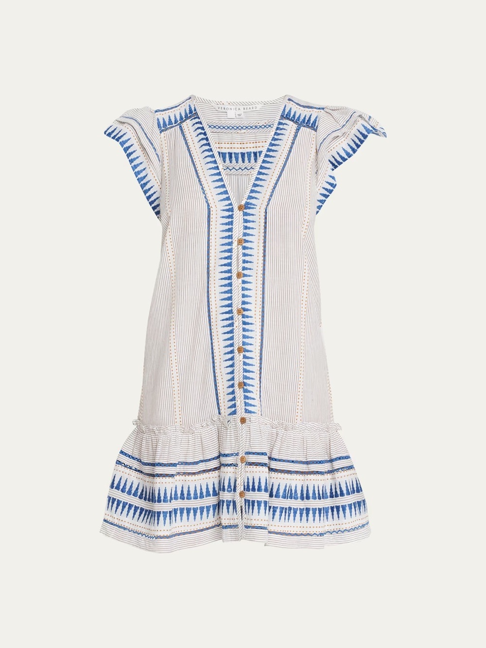 VERONICA BEARD Lorraine Geo-Print Mini Dress